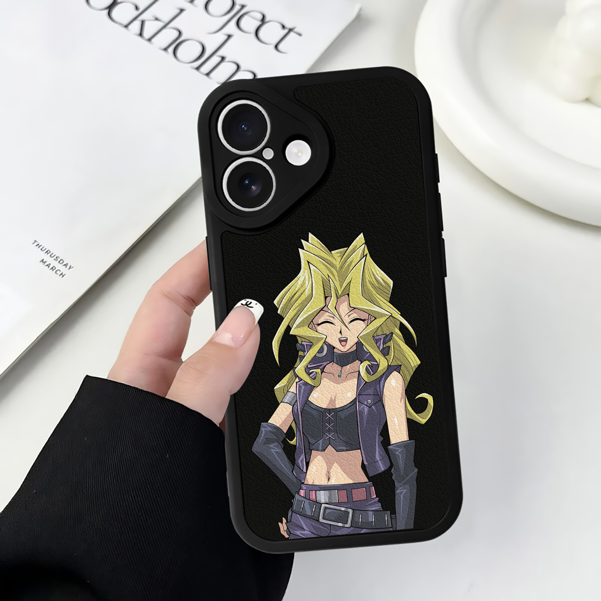 遊☆戯☆王 Yu-Gi-Oh! 【iPhone 16シリーズ対応】シリコンスマホケース（レザー調） 材質：シリコン